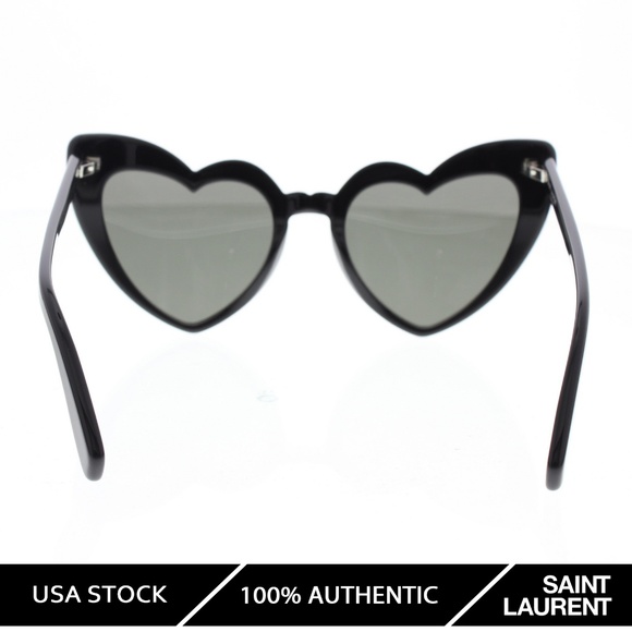 Saint Laurent Black Heart-Shaped Sunglasses - Picture 6 of 8